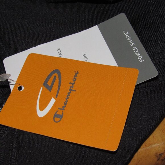 NWT CHAMPION Medium Support Power Shape Black Sports Bra Size L - Picture 3 of 4